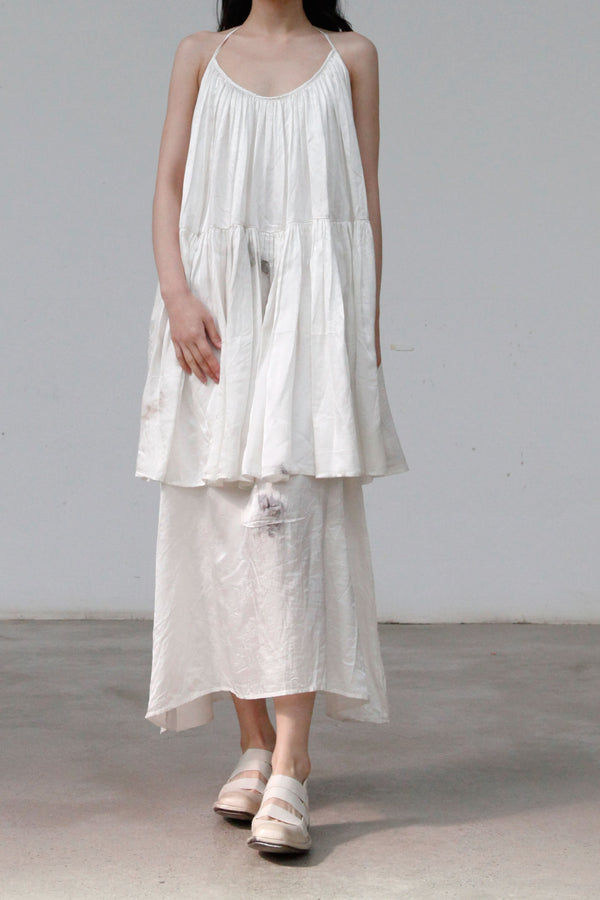 MUTEDANCE halterneck open-back double layer silk skirt MD22SS36 PM30